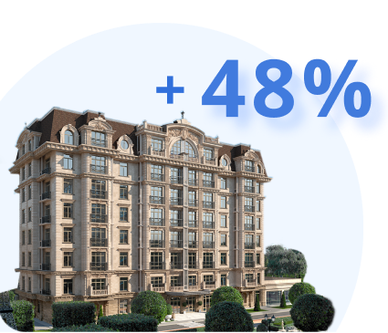 +48% Рост продаж элитных апартаментов