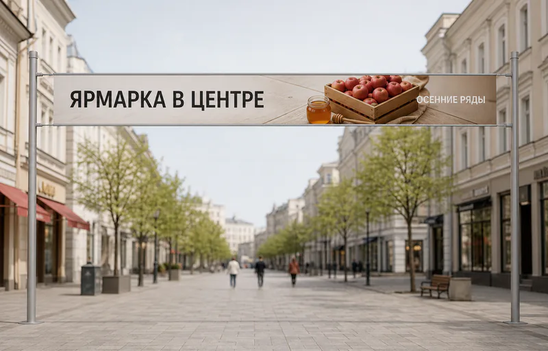 Перетяжки: пример конструкции на улице