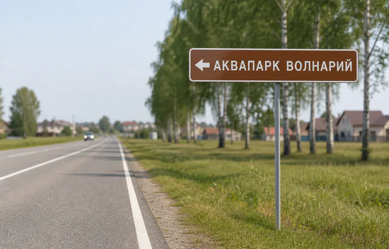 Знаки и указатели: пример конструкции на улице