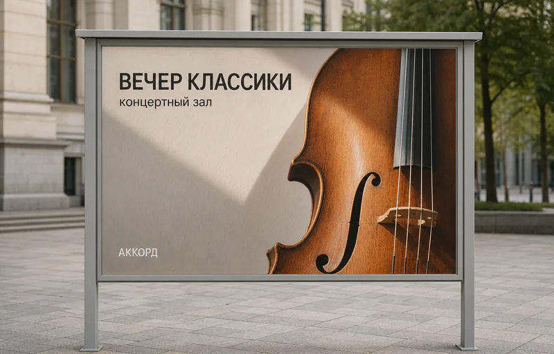 Афиши/Стенды: пример конструкции на улице